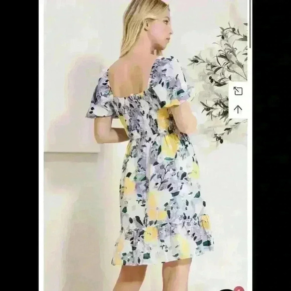 Oddi  Floral Maxi Dress 1xl  Boho Beach Romantic Dolman Sleeves Elastic waist - Picture 2 of 4